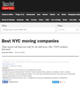 Time Out Best Movers