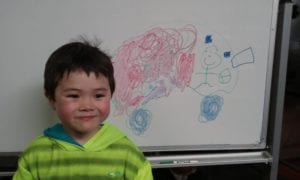 man with a van drawing